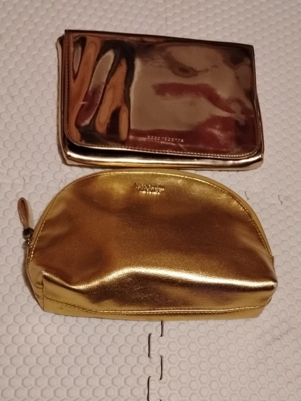 Paco Rabanne & Victoria Secret Metallic Cosmetic Pouche And Clutch (Set of 2)